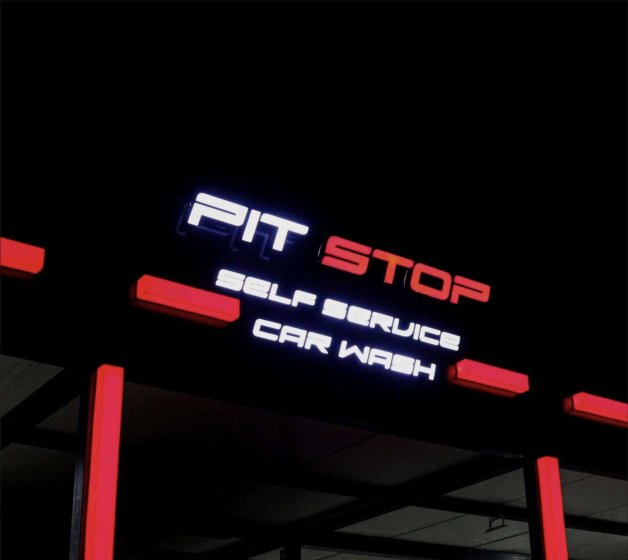 Pitstop neon sign